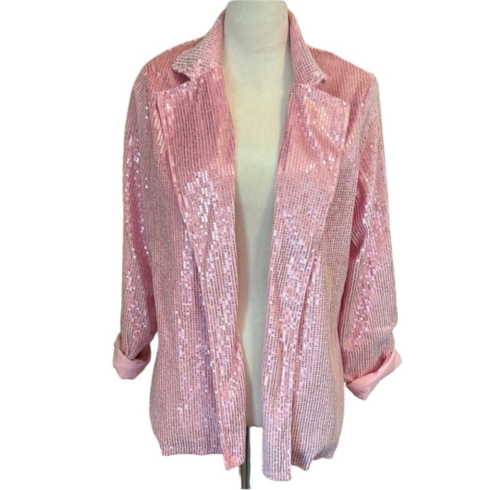 Pink Sequin Blazer